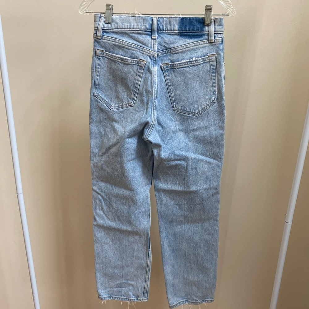 Abercrombie & Fitch 90s Straight Ultra High Rise jeans criss-cross waist Sz 27/4 - Picture 4 of 8